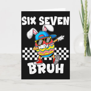 Pojkar Påsk Rolig Dabbing Kanin Bruh Sex Sju 67 Kort