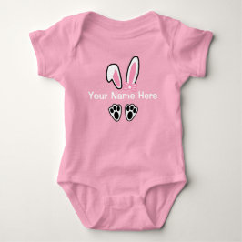 Pojkar Påskharen Öron Ett Stycke Overall Rosa T Shirt