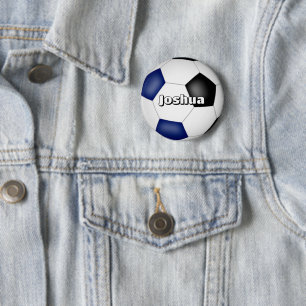 Pojkar, soccus blue black team färg knapp