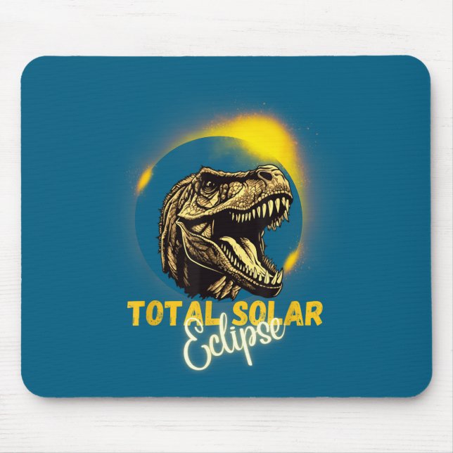 Pojkar Solar Eclipse Dinosaur Rex Förmörkelse Musmatta (Framsidan)