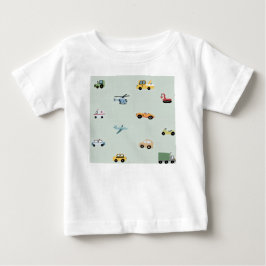 Pojkar Söt Transport Bil Mönster Barn T Shirt