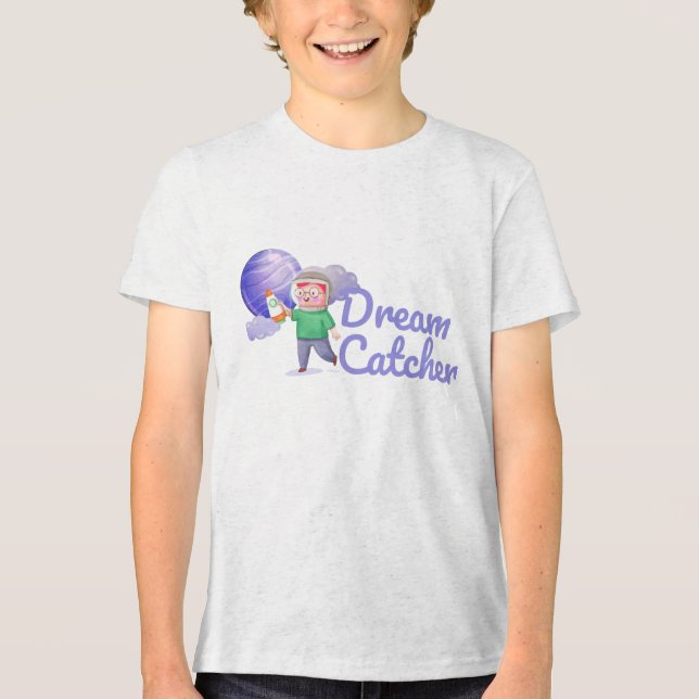 Pojkar spelar Rocket Planets T Shirt (Framsida)