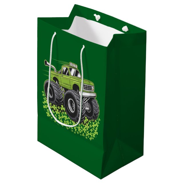 Pojkar St Patricks Day Småbarn Lucky Monster Truck (Framsidan Vinklad)