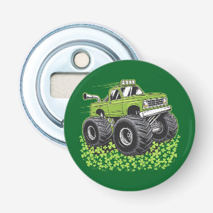 Pojkar St Patricks Day Småbarn Lucky Monster Truck Flasköppnare