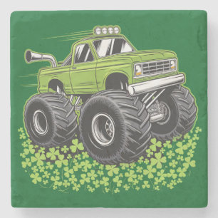 Pojkar St Patricks Day Småbarn Lucky Monster Truck Stenunderlägg
