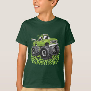 Pojkar St Patricks Day Småbarn Lucky Monster Truck T Shirt