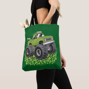 Pojkar St Patricks Day Småbarn Lucky Monster Truck Tygkasse