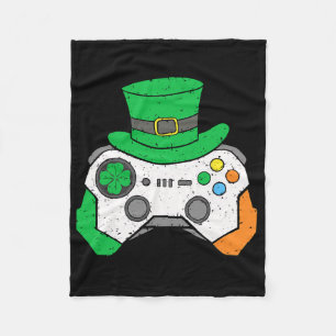 Pojkar St Patricks Day TV-spelskontroll män Ir Fleecefilt