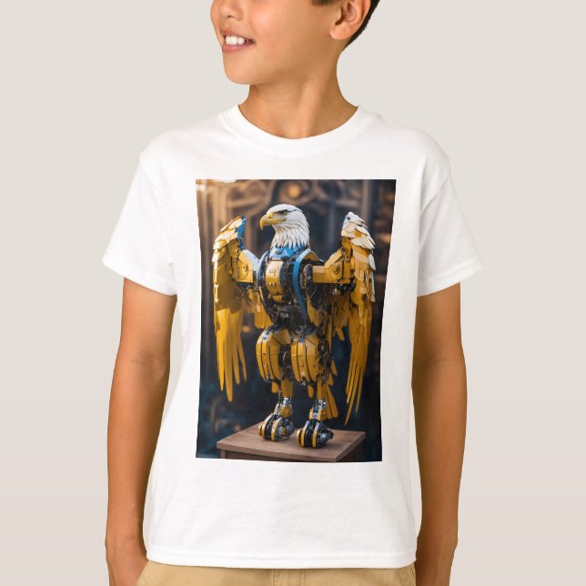 Pojkar T-shirt Robotisk Örn (Framsida)