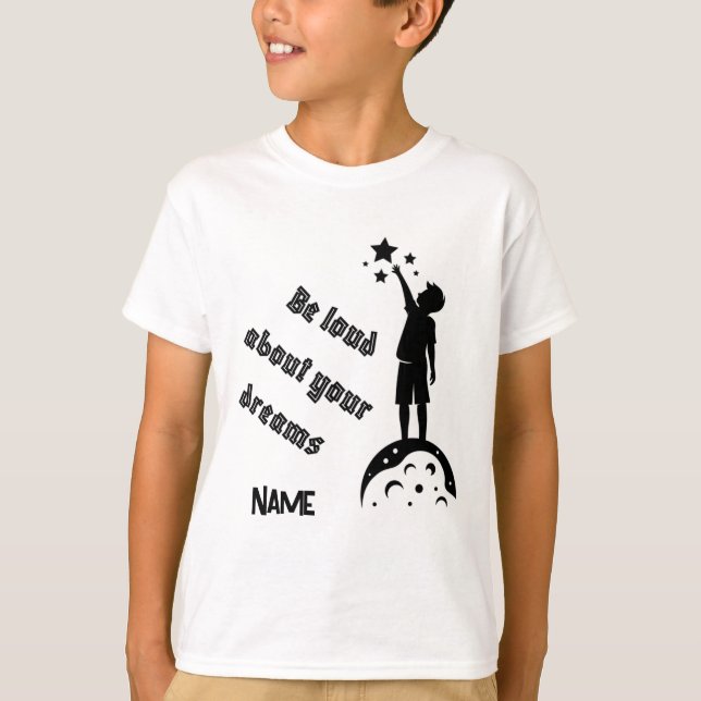 Pojkar t-shirts med drömmen (Framsida)