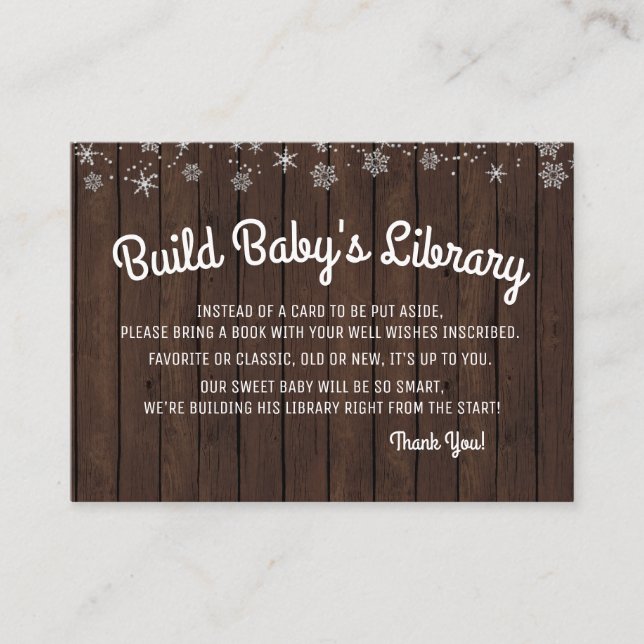 Pojkar ta med en bok kort rustik trä snöflinga (Framsida)