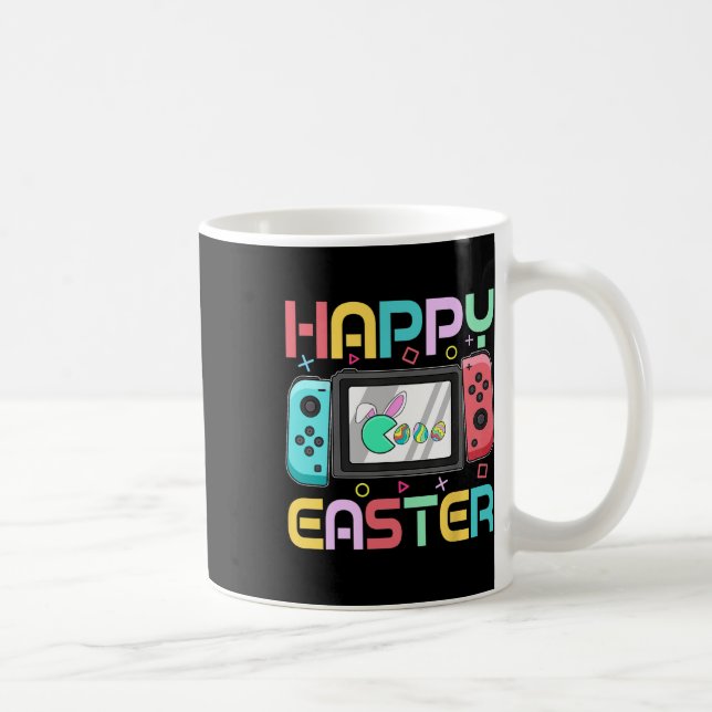 Pojkar TV-spel Äter Glad Påskdag Ägg Spelare Kaffemugg (Höger)