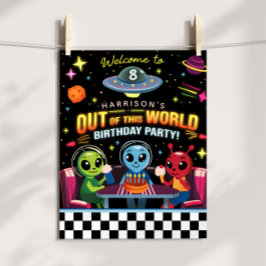 Pojkar Utom Denna Världens Rymd Alien Välkomstskyl Poster