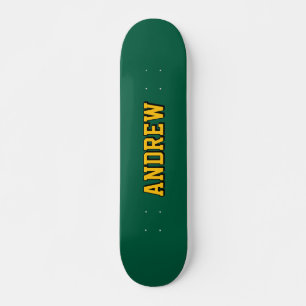 Pojkar Varsity Grön Skateboard Personligt Namn