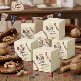 Pojkar Vintage Baseboll Baby Shower Presentaskar