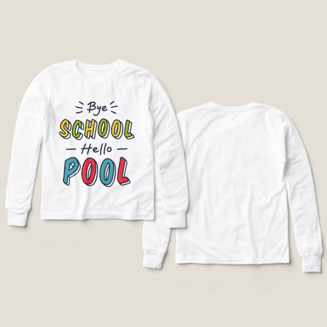 Pojkar Vit Sommar Tee - Vibrerande (Design framsida och baksida)