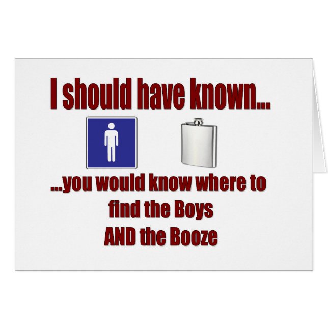 Pojkarna OCH spriten! Hälsningskort (Framsidan Horizontal)