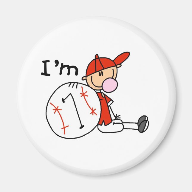 Pojkarnas baseboll Jag är 7 Magnet (Framsidan)