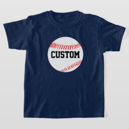 Pojkarnas baseboll T-shirt med anpassad färg och l