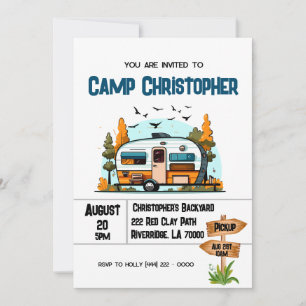 Pojkarnas campingäventyr födelsedags-släpparty