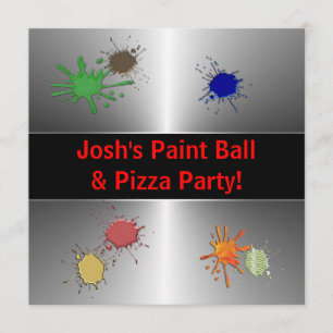 Pojkarnas Paint Ball-fest Inbjudningar