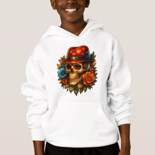 Pojkarnas skallig hoodie med hjärtemössa t shirt