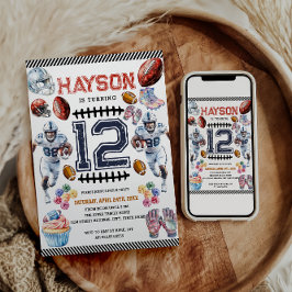 Pojkarnas sportfotbollsfödelsedagsfest inbjudningar