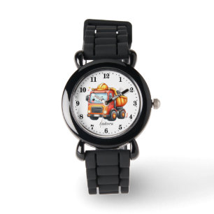 pojkars bygge lastbil anpassade armbandsur