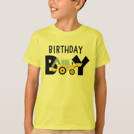  Pojkars byggtema födelsedags-t-shirt T Shirt