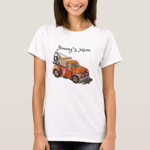 Pojkars födelsedagsfest med bogserbil t shirt