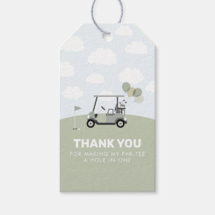 Pojkars Gröna Hole-In-One Golf 1:a Födelsedag Presentetikett
