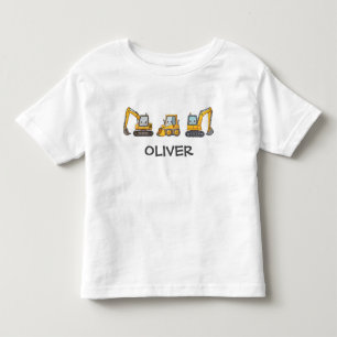 Pojkars lekfulla byggfordon t shirt