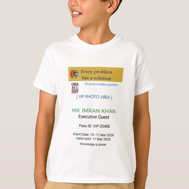 Pojkars T-Shirts | Födelsedag | Anpassad | Logotyp (Framsida)