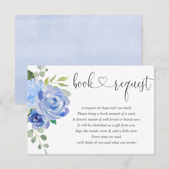 pojkbabydusch bok, begäran om marinblå vit encl tilläggskort (Fram/baksida)