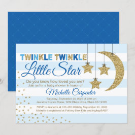 Pojkbabydusch inbjudan skaka den lilla stjärnan