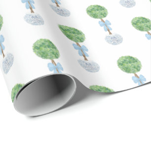 Pojkbabyskor - topp Bow Blå planterare Presentpapper