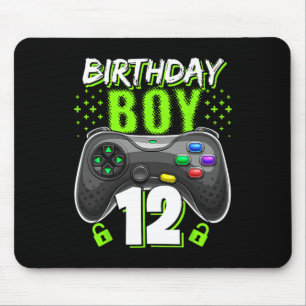 Pojke 12 TV-spel Kontroll Gamer 12-årsdag Musmatta