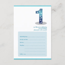 pojke 1 födelsedagskalender inbjudningar