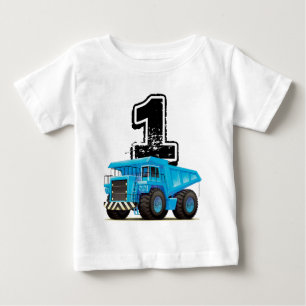 Pojke 1st Birthday Blue Lastbil Tröja