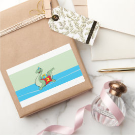 Pojke, 2:a födelsedag Dinosaur Rektangulärt Klistermärke