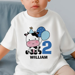 Pojke 2:a födelsedag Personligen Cute Balloons T Shirt