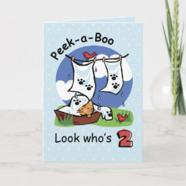 Pojke 2:a födelsedagen, Peek-a-Boo Kitten Kort