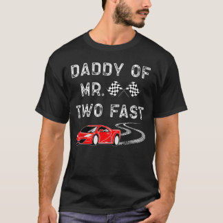 Pojke 2:a födelsedagen: "Racer pappa 2 Fast 2:a Tä T Shirt
