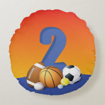 Pojke 2:a födelsedagen Sports Bollar