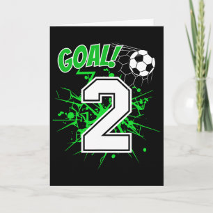 Pojke 2 år gammal Kids 2nd Fotboll Födelsedag Ll T Kort