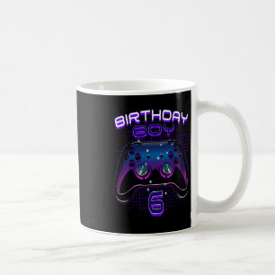 Pojke 6 TV-spelskontroll Gamer 6-årspresent Gif Kaffemugg