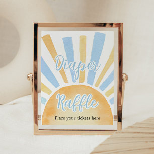 Pojke A Little Ray of Sunshine Diaper Raffle Poster