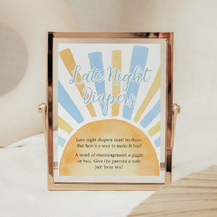 Pojke A Little Ray of Sunshine Late Night Diaper Poster