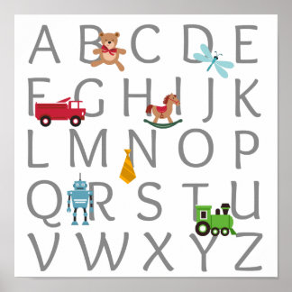 Pojke Alphabet Poster