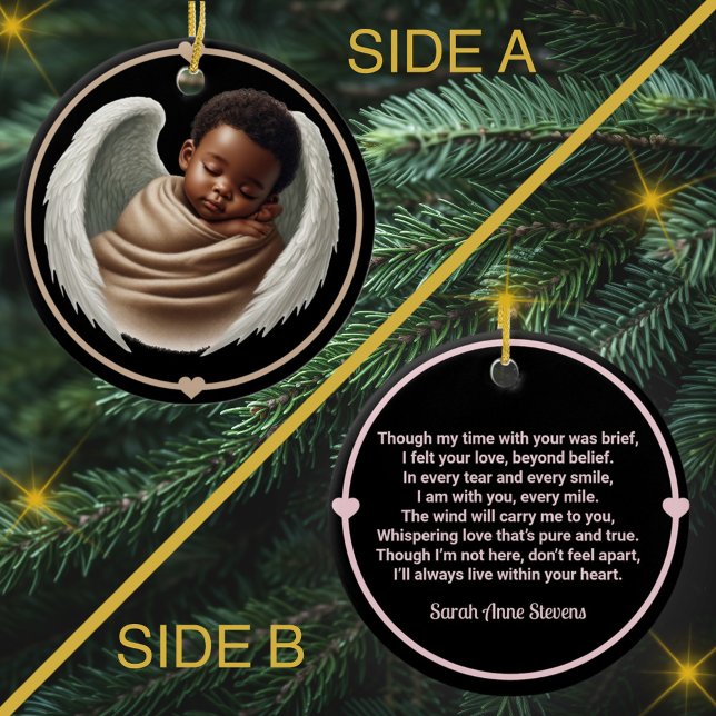 Pojke Angel Memorial Vind Chime Vind Chime Julgransprydnad Keramik (Skapare uppladdad)